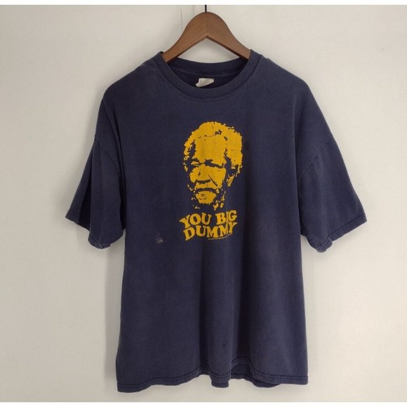 Y2K Vintage You Big Dummy Fred Sanford Redd Foxx 2004 Distressed T-Shirt Mens XL - Picture 1 of 11